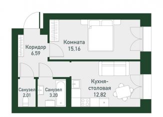 Продам 1-ком. квартиру, 42 м2, Екатеринбург, Ленинский район