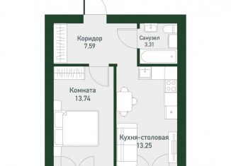 Однокомнатная квартира на продажу, 38.2 м2, Екатеринбург
