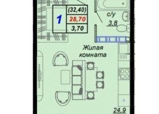 Продажа квартиры студии, 32.4 м2, посёлок городского типа Дагомыс