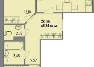 2-комнатная квартира на продажу, 65.4 м2, Карелия