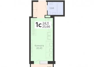 1-комнатная квартира на продажу, 25.7 м2, Воронеж, площадь Ленина, Ленинский район