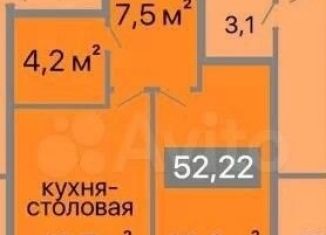 Однокомнатная квартира на продажу, 52.2 м2, Тамбов, 1-й Школьный проезд, 7
