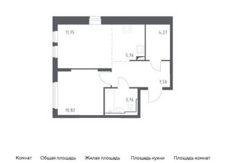1-комнатная квартира на продажу, 43.9 м2, село Остафьево, жилой комплекс Остафьево, к19