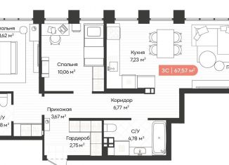 Продается 3-ком. квартира, 67.8 м2, Новосибирск, Ленинградская улица, 342