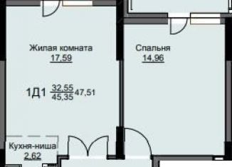 Продажа 1-комнатной квартиры, 47.5 м2, Щёлково, жилой комплекс Соболевка, к8