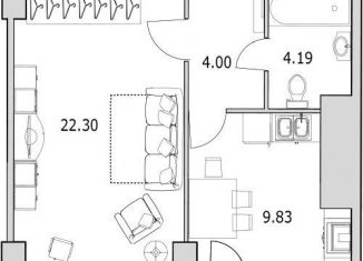 Продаю 1-комнатную квартиру, 43.6 м2, Санкт-Петербург, улица Кустодиева, 7к1, Выборгский район