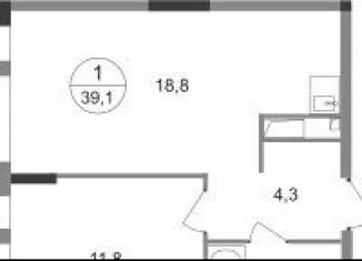 Продаю однокомнатную квартиру, 39.1 м2, Московский