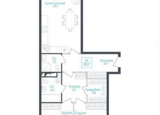 Продажа трехкомнатной квартиры, 83.2 м2, Москва, САО, Михалковская улица, 52с7