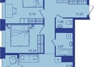 Продается двухкомнатная квартира, 54.7 м2, Брянск, Советская улица, 122, Советский район