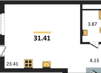 Квартира на продажу студия, 31.4 м2, Воронеж, набережная Чуева, 7, Железнодорожный район