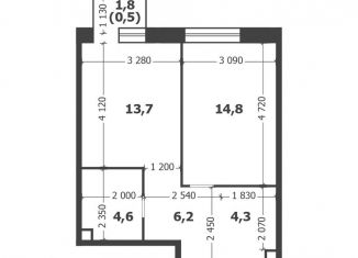 Продам 1-комнатную квартиру, 44.1 м2, Москва, 3-я очередь, к8, станция ЗИЛ