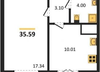 Продажа 1-комнатной квартиры, 35.6 м2, Воронеж, Левобережный район, Цимлянская улица, 10В