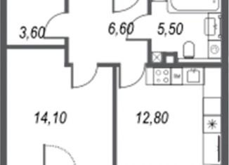 Продается 1-комнатная квартира, 42.6 м2, Москва, улица Академика Челомея, 7Ас2, Обручевский район