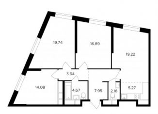 Продам четырехкомнатную квартиру, 93.6 м2, Москва, улица Петра Алексеева, 14, ЖК Кутузов Град 2