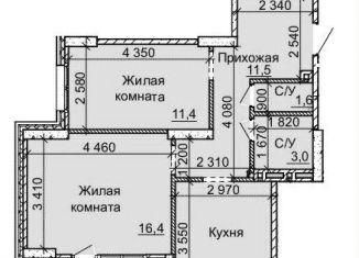 Продам двухкомнатную квартиру, 55.8 м2, Новосибирск, метро Заельцовская, улица Столетова, 9