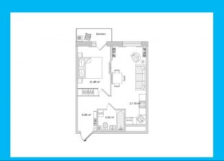 Продается 1-ком. квартира, 43.4 м2, деревня Новосаратовка