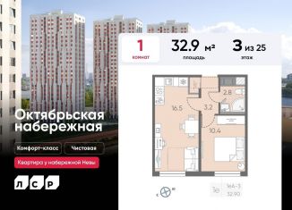 Продаю однокомнатную квартиру, 32.9 м2, Санкт-Петербург, ЖК Октябрьская набережная