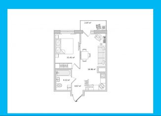 Продам 1-ком. квартиру, 40.1 м2, деревня Новосаратовка