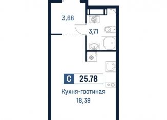 Продаю квартиру студию, 25.8 м2, Ленинградская область