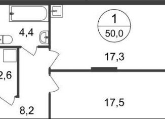 Продажа 1-комнатной квартиры, 50 м2, Московский, 11-я фаза, к3