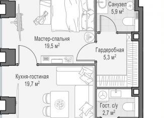 Продам 1-комнатную квартиру, 57.1 м2, Москва