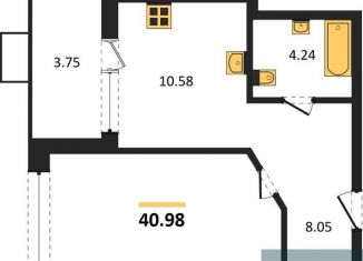 Продается 1-комнатная квартира, 41 м2, Воронеж, набережная Чуева, 7, Железнодорожный район