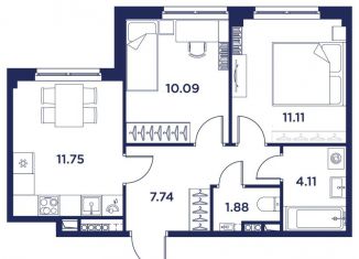 Продается 2-комнатная квартира, 46.7 м2, Санкт-Петербург