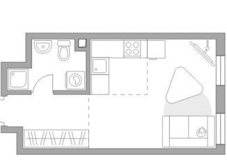 Квартира на продажу студия, 27.7 м2, Москва, район Нагатино-Садовники, Каширское шоссе, 1