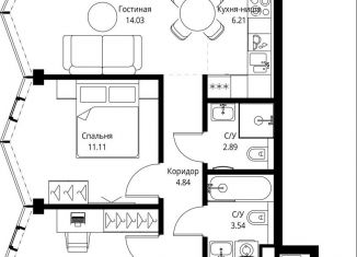 Продам 2-комнатную квартиру, 60.6 м2, Москва, проспект Мира, 186Ас1