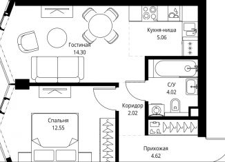 Продажа однокомнатной квартиры, 42.6 м2, Москва, проспект Мира, 186Ас1, метро ВДНХ