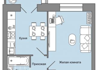 Продается 1-комнатная квартира, 40 м2, Удмуртия, улица Строителя Николая Шишкина, 11к1