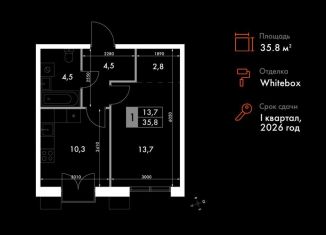 Продажа 1-комнатной квартиры, 35.8 м2, Владивосток