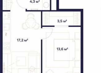 Продается 1-комнатная квартира, 44.4 м2, Москва, жилой комплекс Союз, к3, метро Ботанический сад