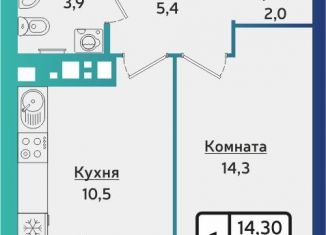 Продаю однокомнатную квартиру, 37.5 м2, Удмуртия