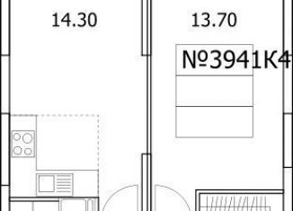 Продаю 1-комнатную квартиру, 40.6 м2, Люберцы, Солнечная улица, 6, ЖК Облака 2.0