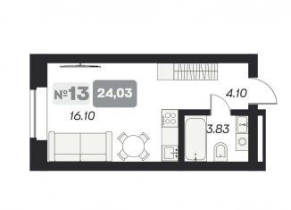 Квартира на продажу студия, 24 м2, Новосибирск, площадь Карла Маркса