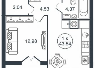 Продаю однокомнатную квартиру, 43.5 м2, Тверь