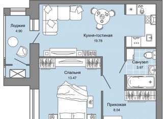 Продам двухкомнатную квартиру, 48 м2, село Первомайский, улица Строителя Николая Шишкина, 11/2