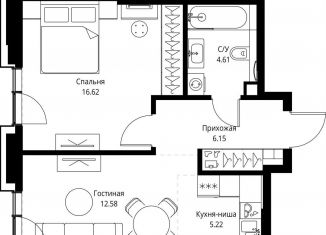 Продается однокомнатная квартира, 45.2 м2, Москва, проспект Мира, 186Ас1