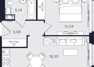 Продается двухкомнатная квартира, 40.9 м2, Санкт-Петербург, метро Проспект Большевиков, проспект Большевиков, уч3