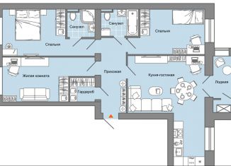 Продается 4-ком. квартира, 87 м2, село Первомайский, ЖК Знак, улица Строителя Николая Шишкина, 11к1