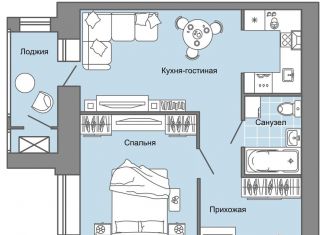 Двухкомнатная квартира на продажу, 47 м2, Удмуртия, улица Строителя Николая Шишкина, 11/2