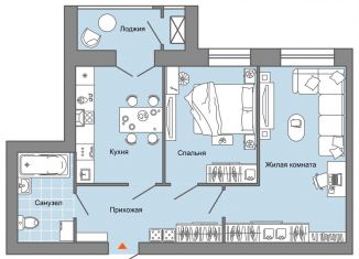 Продается 2-ком. квартира, 61 м2, село Первомайский, улица Строителя Николая Шишкина, 11/2, ЖК Знак