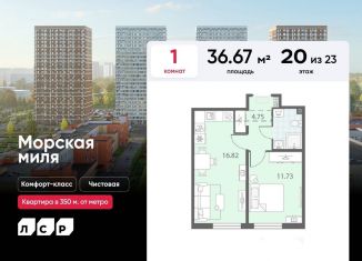 Продам 1-ком. квартиру, 36.7 м2, Санкт-Петербург, метро Ленинский проспект