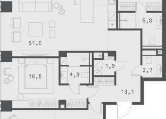 2-комнатная квартира на продажу, 148 м2, Москва, Садовая-Сухаревская улица, 14с1