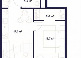 Продажа 1-ком. квартиры, 44.7 м2, Москва, жилой комплекс Союз, к3, метро Ботанический сад