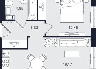 Продажа 2-комнатной квартиры, 41.8 м2, Санкт-Петербург, проспект Большевиков, уч3