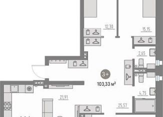 Продаю 3-комнатную квартиру, 118.5 м2, село Кулаково