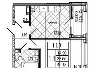 Продается 1-комнатная квартира, 40.2 м2, Санкт-Петербург, метро Чкаловская, Петровский проспект, 22к2