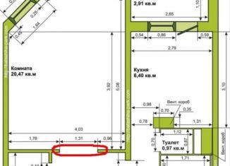 Сдам в аренду 1-ком. квартиру, 45 м2, Московская область, Земская улица, 6